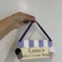 Personalised Wooden Ice Cream Shop Sign: Kids Pretend Play Cafe Accessory, thumbnail 3 of 7
