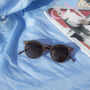 Brown Classic Round Keyhole Sunglasses, thumbnail 4 of 4