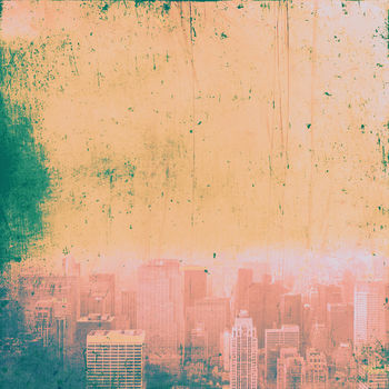 New York Red, Blue Gold And Green Home Fine Art Print, 2 of 3