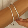 Bamboo Style Bangle In Sterling Silver, thumbnail 1 of 4