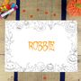 Personalised Halloween Colouring In Party Placemat, thumbnail 1 of 2