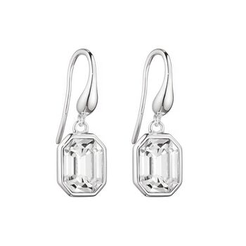 Sterling Silver Twinkling Cz Drop Earrings, 4 of 8