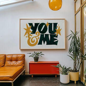 You And Me Print, Couples Wall Art, 6 of 8