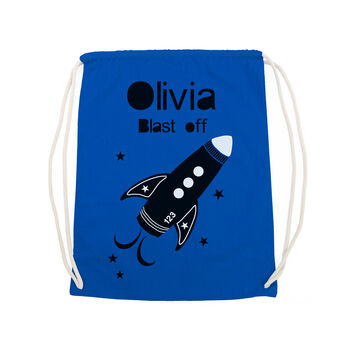 Personalised Children's Space Rocket Pe Kit Bag, 12 of 12