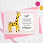 'Giraffe Love You Because' Personalised Birthday Card, thumbnail 3 of 3