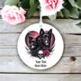 Personalised Gothic Dog Wolf Couple Love Decoration, thumbnail 2 of 2