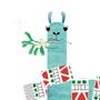 Mistletoe Llama Christmas Charity Card, thumbnail 2 of 7