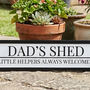 Personalised Small Dad's Shed Road Sign Garden Wall Plaque, thumbnail 5 of 6