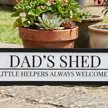 Personalised Small Dad's Shed Road Sign Garden Wall Plaque, 5 of 6