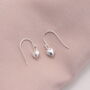 Sterling Silver Earring With Heart Pendant, thumbnail 1 of 2