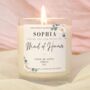 Maid Of Honour Thank You Gift Bridal Party Scented Candle, thumbnail 1 of 5