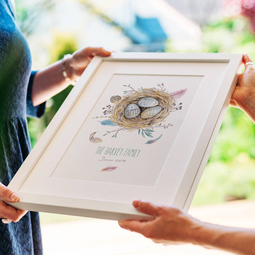 Personalised Family Nest Print With Names, 1 of 10