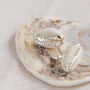 Oceans Silver Shell Stud Earrings, thumbnail 3 of 5