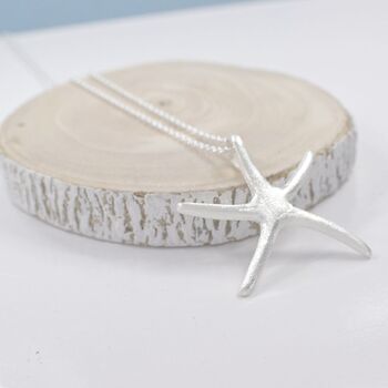 Sterling Silver Astro Starfish Pendant, 2 of 3