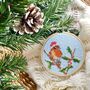 Robin On Holly Christmas Mini Cross Stitch Kit, thumbnail 1 of 6