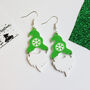 Christmas Snowflake Gnome Gonk Earrings, thumbnail 5 of 6