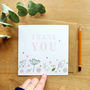 Set Of Four Floral 'Thank You' Cards, thumbnail 1 of 3