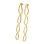 Long Petal Drop Earrings In Gold Plated, thumbnail 1 of 3