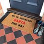 'We've Behaved, Santa This Way' Coir Doormat, thumbnail 1 of 2