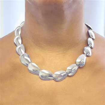 teardrop statement necklace silver notonthehighstreet chunky sterling