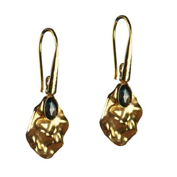 Gold Leaf Drop Earrings, 5 of 7