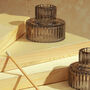 G Decor Set Of Two Grey Dinner Candle/Tea Light Holders, thumbnail 3 of 9