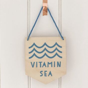 'Vitamin Sea' Wooden Wall Plaque, 2 of 3