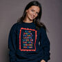 Cosy Nights Slogan Christmas Sweatshirt, thumbnail 3 of 8