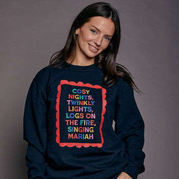 Cosy Nights Slogan Christmas Sweatshirt, 3 of 8