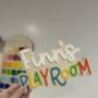 Personalised Wooden Children's Playroom Sign Decor, thumbnail 8 of 9