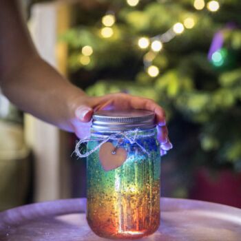 Rainbow Sparkle Firefly Jam Jar Light, 3 of 4