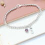 Personalised Initial And Birthstone Charm Bracelet, thumbnail 5 of 10