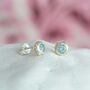 Handmade Blue Topaz Stud Earrings, thumbnail 4 of 10