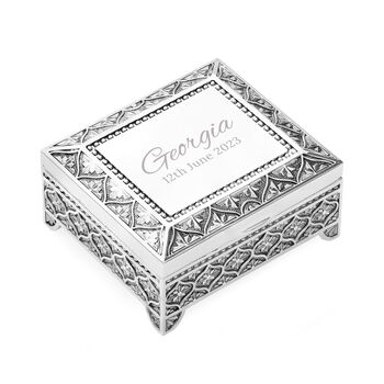 Personalised Silver Plated Mosaic Trinket Box, 5 of 5