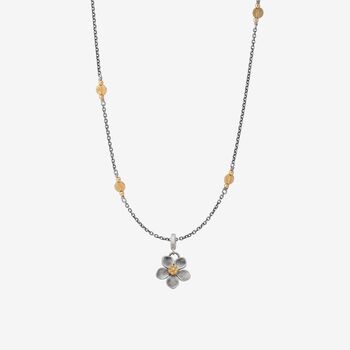 Silver Flower Clip On Pendant, 3 of 7
