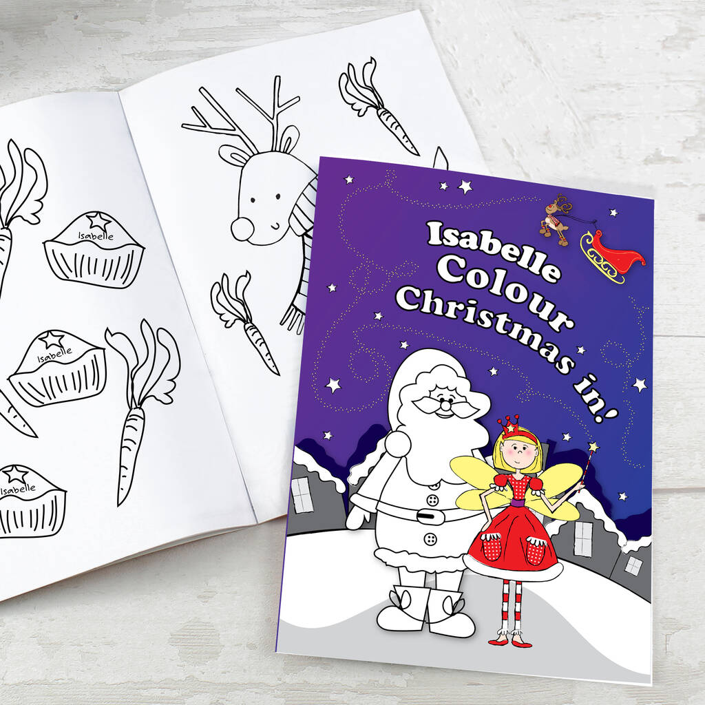 Download Personalised Christmas Colouring Book And Crayons By Alice Frederick | notonthehighstreet.com