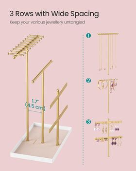 Jewellery Storage Stand With Velvet Tray, 3 of 6