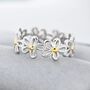 Forget Me Not Flower Infinity Ring Sterling Silver, thumbnail 4 of 8