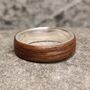 Silver And European Walnut Ring, thumbnail 2 of 6