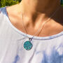 Tree Of Life Turquoise Silver Necklace And Earring Set, thumbnail 2 of 8