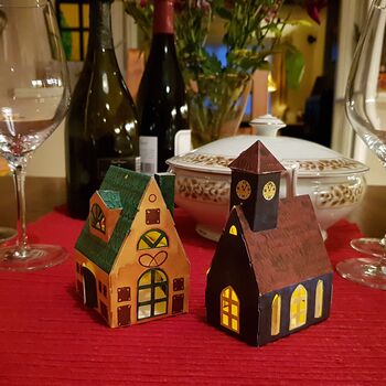Diy Ornament Kit: Two Classic Paper Houses, 7 of 11