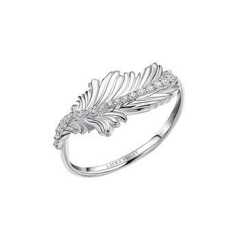 Sterling Silver And Crystal Feather Ring, 2 of 6