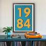1984 Personalised Year Typography Print, thumbnail 4 of 11