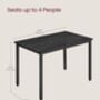 Rectangle Dining Table Industrial Kitchen Table Room Desk, thumbnail 2 of 7