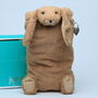 Personalised Brown Bunny Hot Water Bottle Gift Boxed, thumbnail 1 of 10