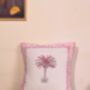 Light Pink Palm Cushion Cover Set Of Two, thumbnail 2 of 3