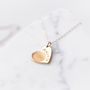 Personalised Fingerprint Gold Plated Heart Necklace, thumbnail 3 of 8