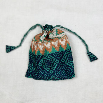Fair Trade Recycled Sari Fabric Refillable Lavender Bag, 7 of 12