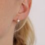 Sterling Silver Star Hoop Earrings, thumbnail 1 of 4