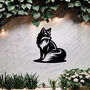 Curled Fox Metal Wall Art For Garden, Animal Lover Gift, thumbnail 5 of 10